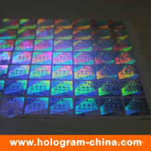 Tinta UV adesiva impressa com etiqueta de holograma anti-falsificação